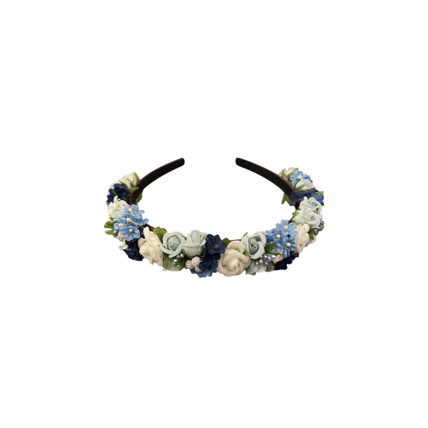 Haarreif in blau/weiss