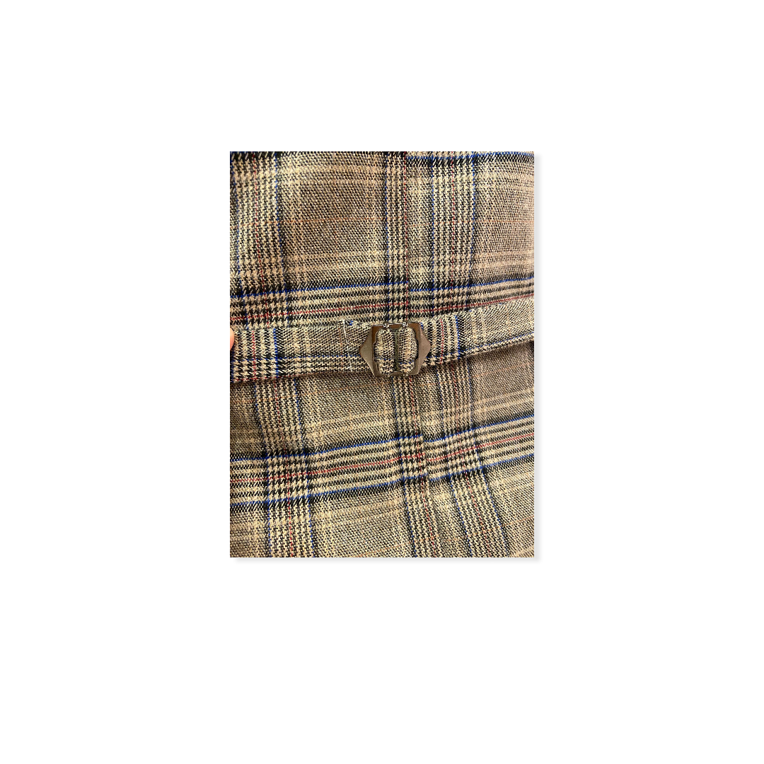 Prince Bowtie Weste in braun karo