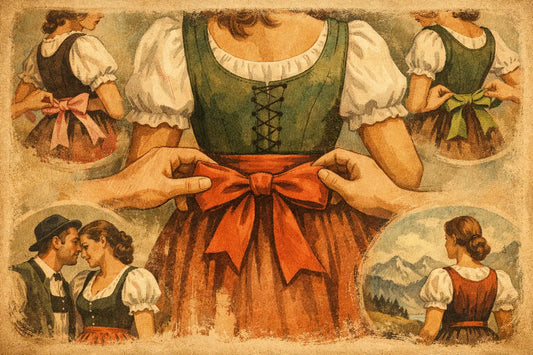 Dirndl Schleife binden Bedeutung einfach erklärt