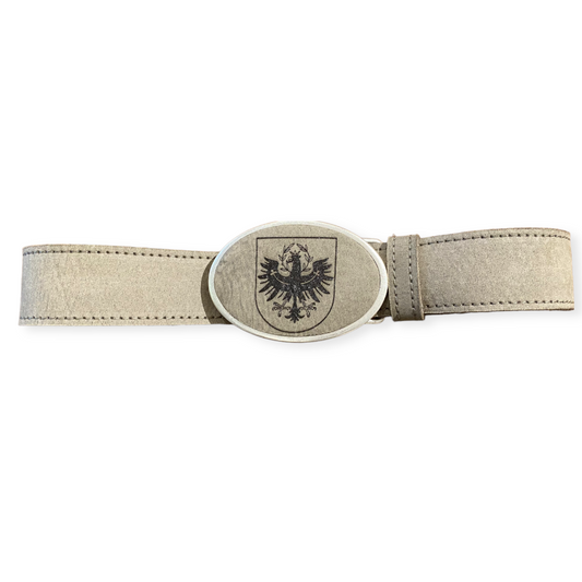Gürtel Adler Lederschließe beige