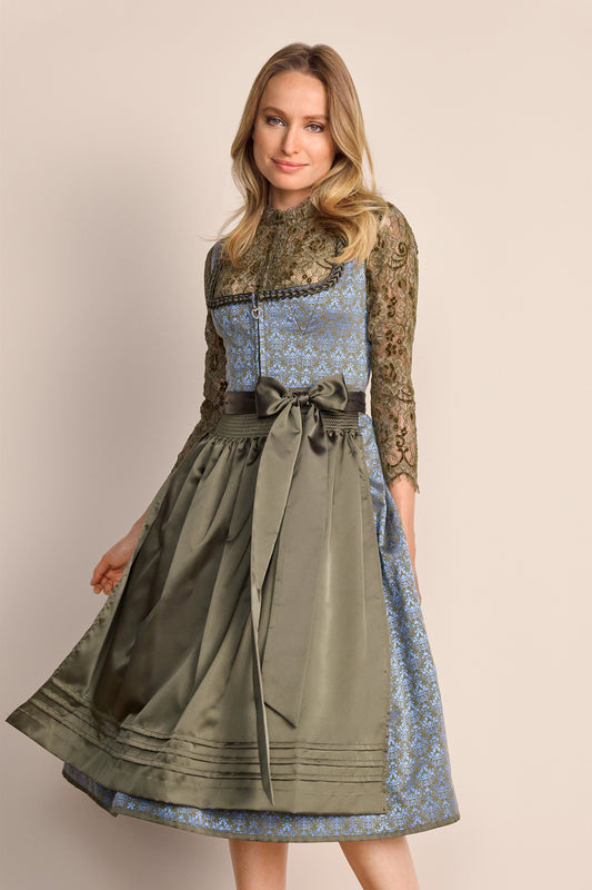 Dirndl Enni in grün/blau