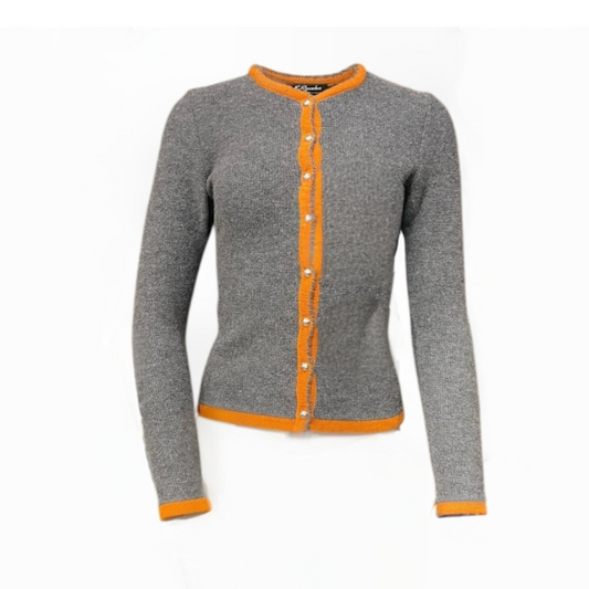 Strickjacke Grau/Rost