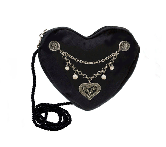 Herztasche Charivari  Schwarz
