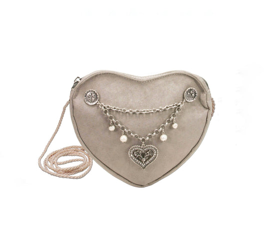 Herztasche Charivaria Taupe-Grau