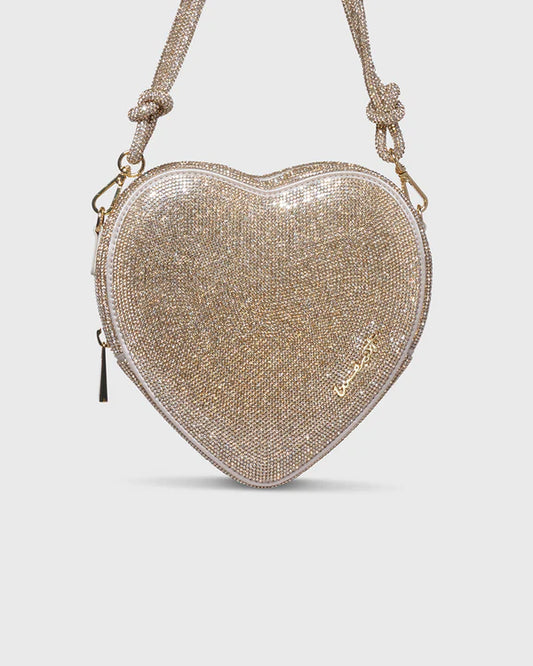 Herz Tasche in champagne