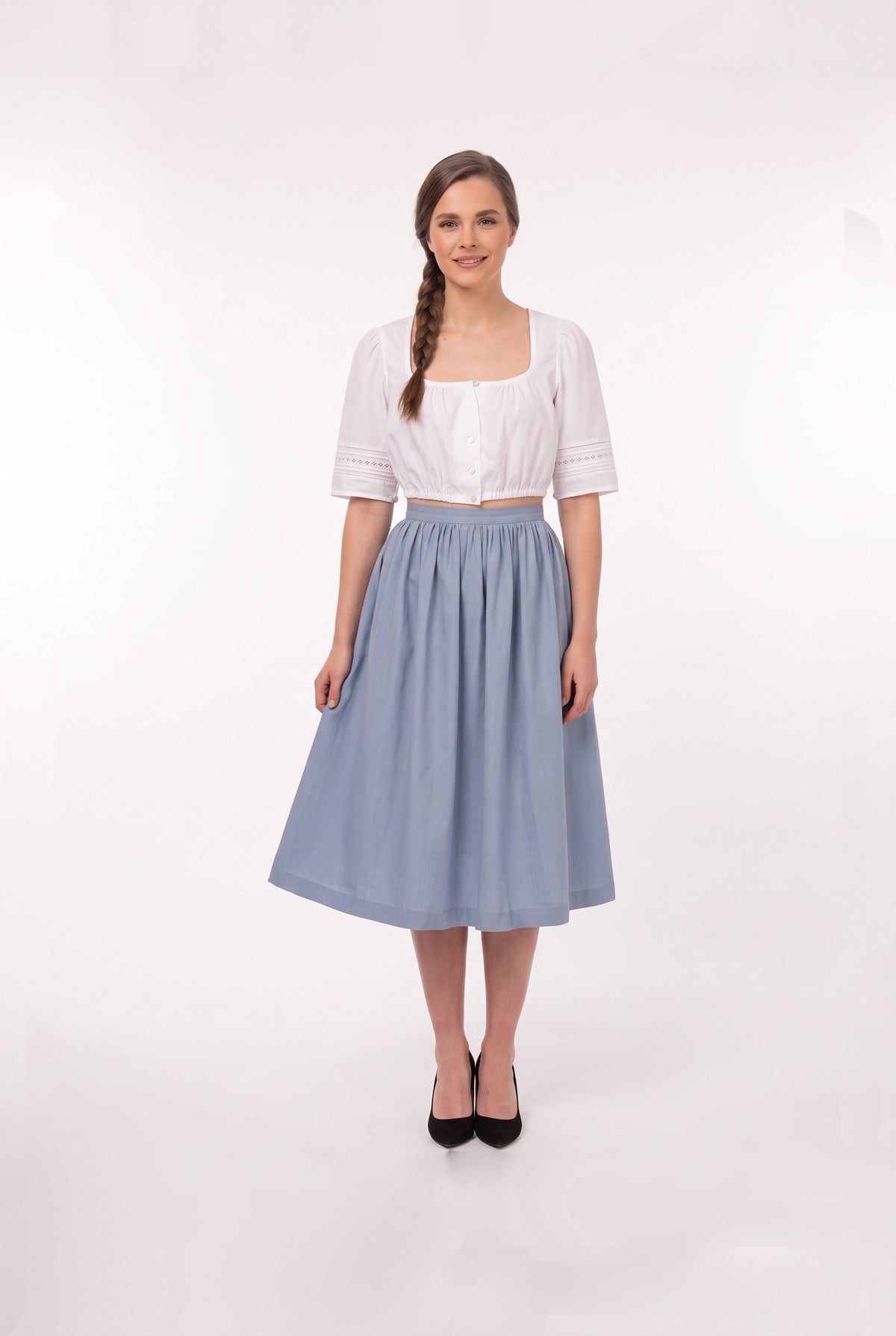 Dirndlbluse Weiss
