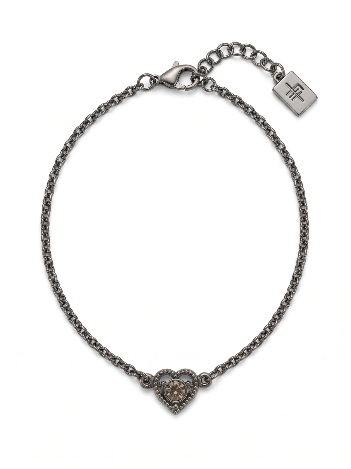Armband mit Herz Altsilber/ Rose