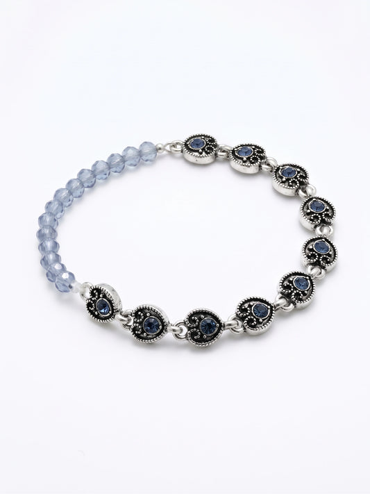 Armband mit Kristallsteinen Blau