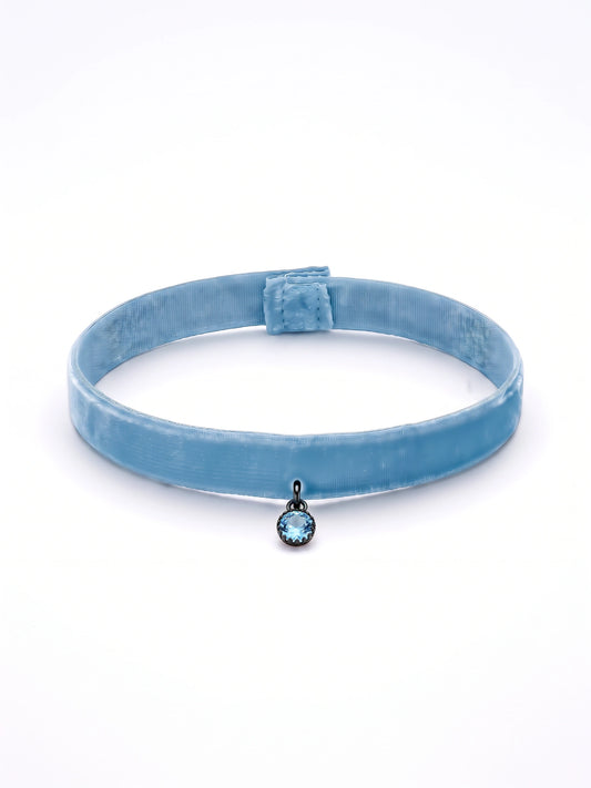 Samtarmband Hellblau