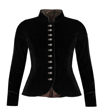Jacke Christl Samt in schwarz
