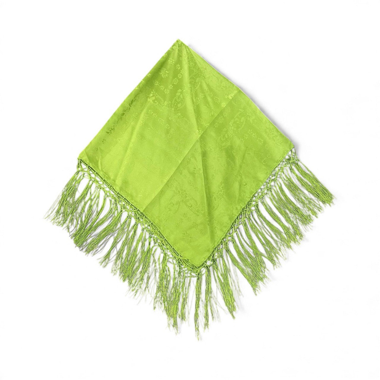 Seidentuch mit Fransen Farn
