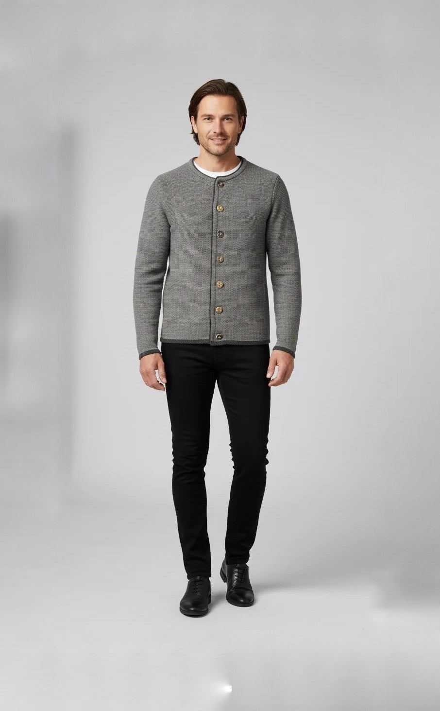 Strickjacke Grau /Anthrazit