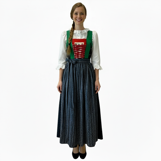 Stubaier Tracht Blauer Schürze