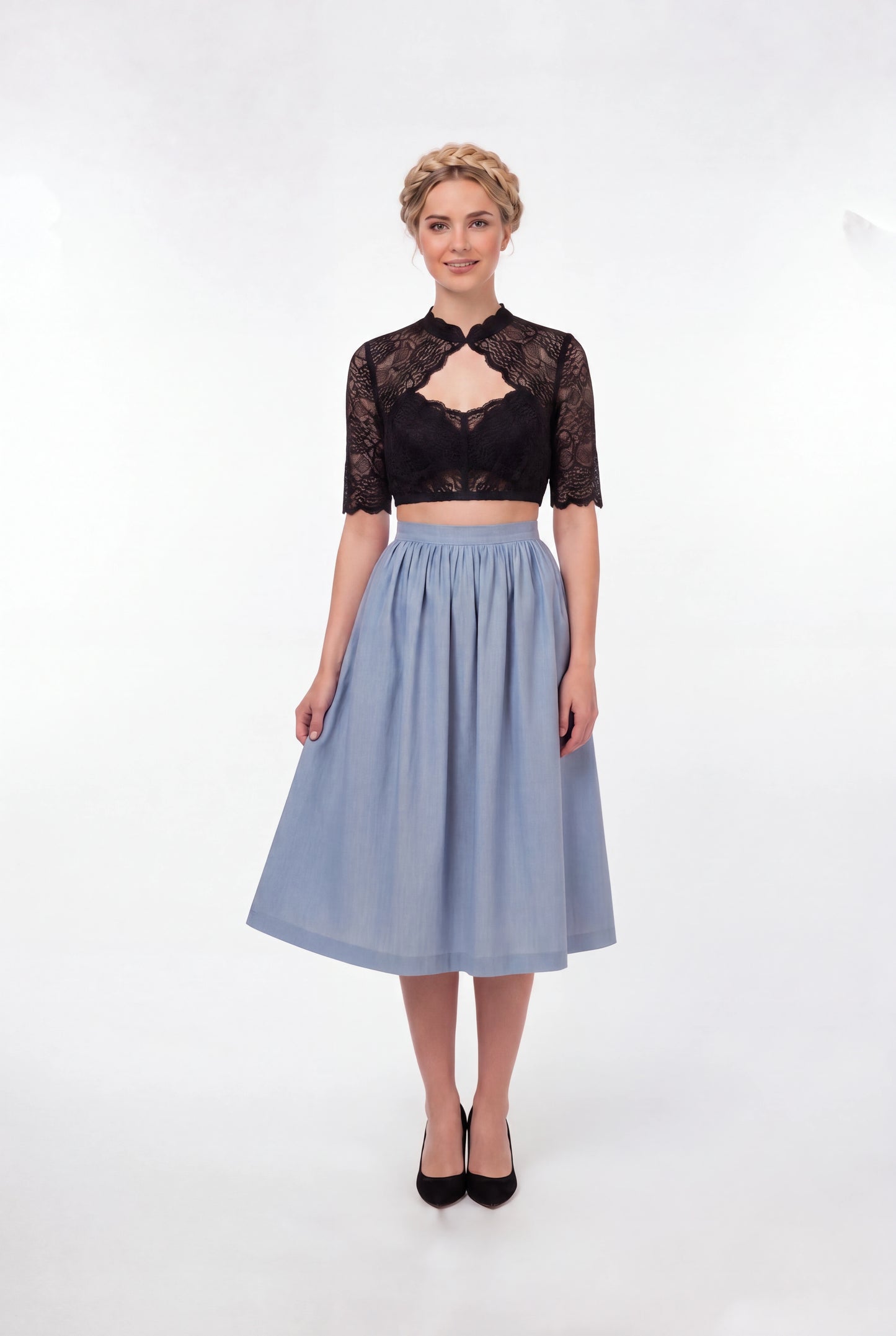 Sydney Dirndlbluse Schwarz