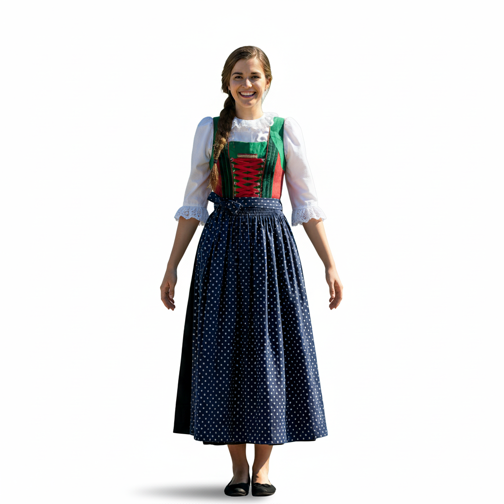 Wipptaler Tracht Blauer Schürze
