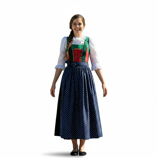 Wipptaler Tracht Blauer Schürze