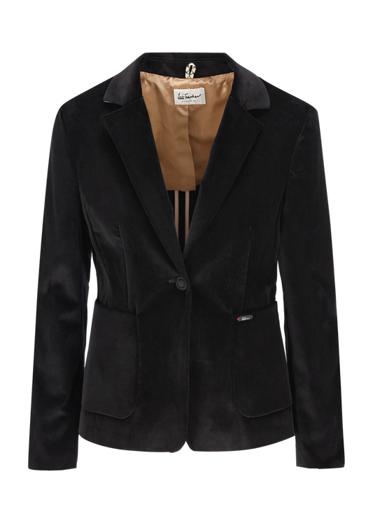 Blazer Luramea Samt in schwarz