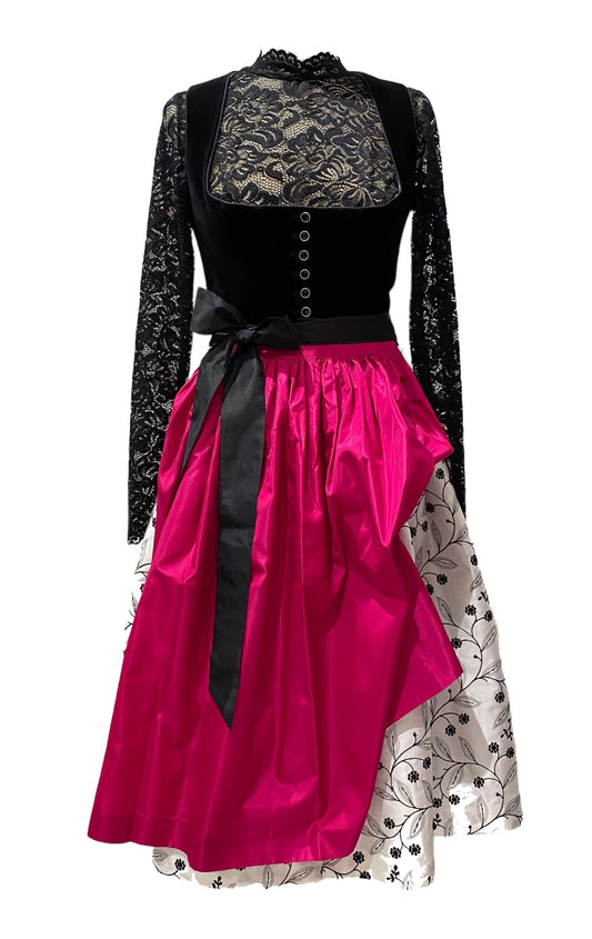 Tostmann Dirndl Bianca/Bessy in schwarz/pink