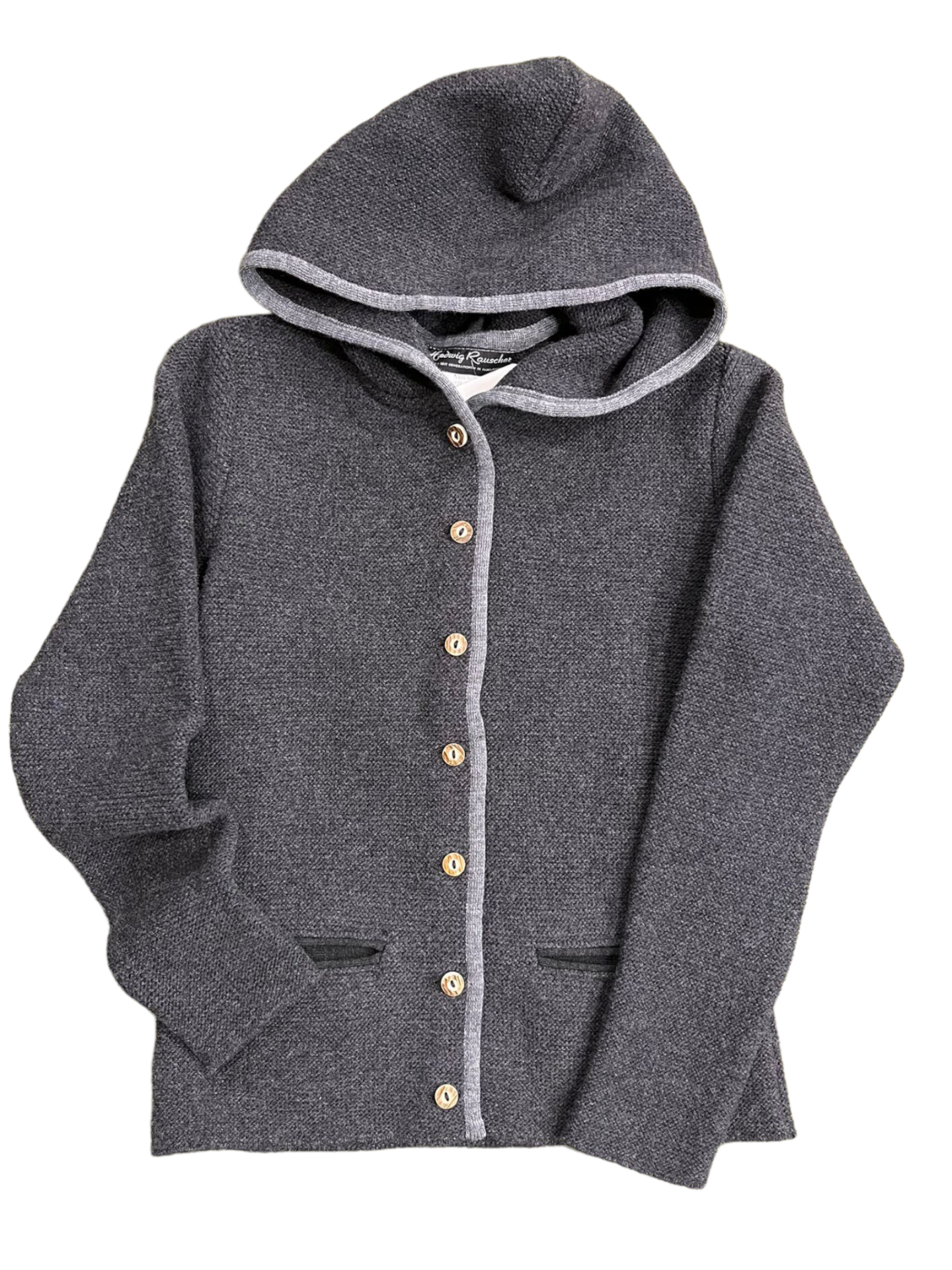 Strickjacke in anthrazit von Hedwig Rauscher