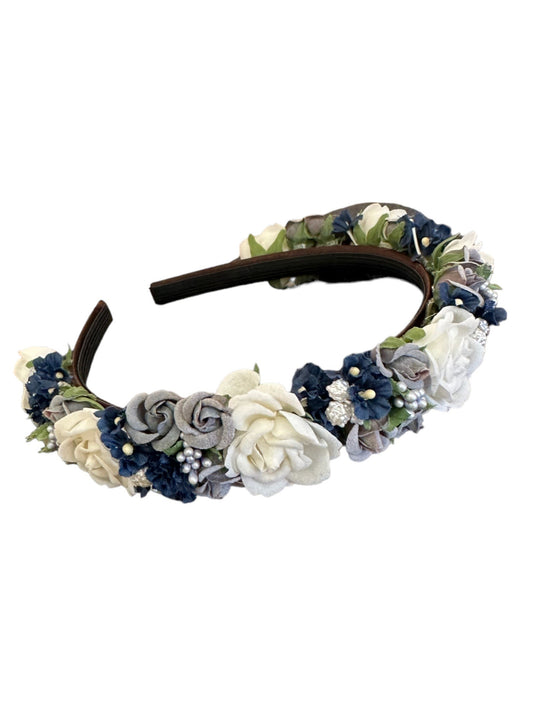 Haarreif Rosen Blau