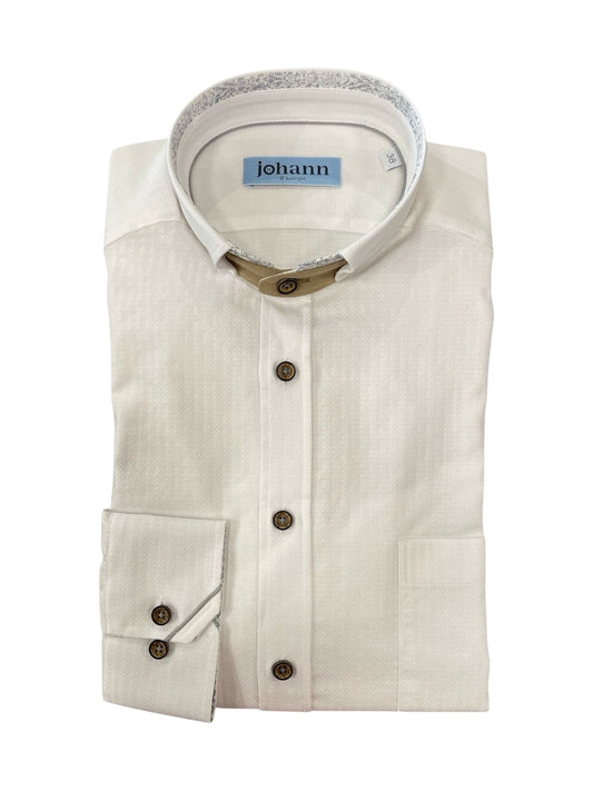 Hemd in weiss/braun