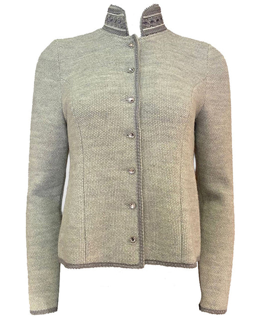Strickjacke in silbergrau