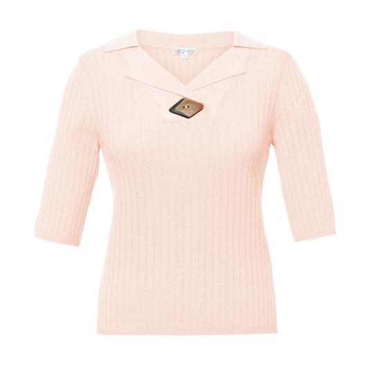 Celine Knitted Top in rosewater