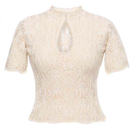 Choupette Knitted Top in creme