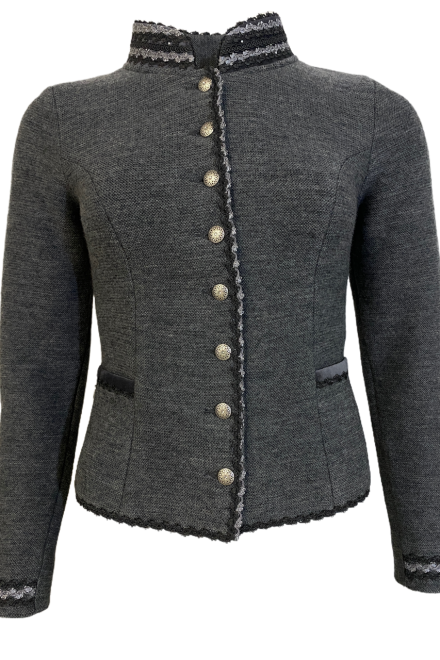 Litzlfelder Strickjacke Cosima in mittelgrau
