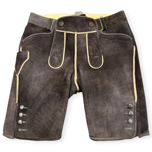 Lederhose Moritz von Ledergott in granit Hirsch