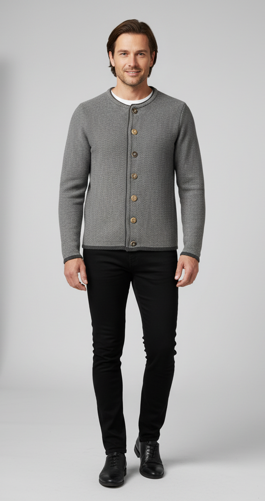 Strickjacke Grau /Anthrazit