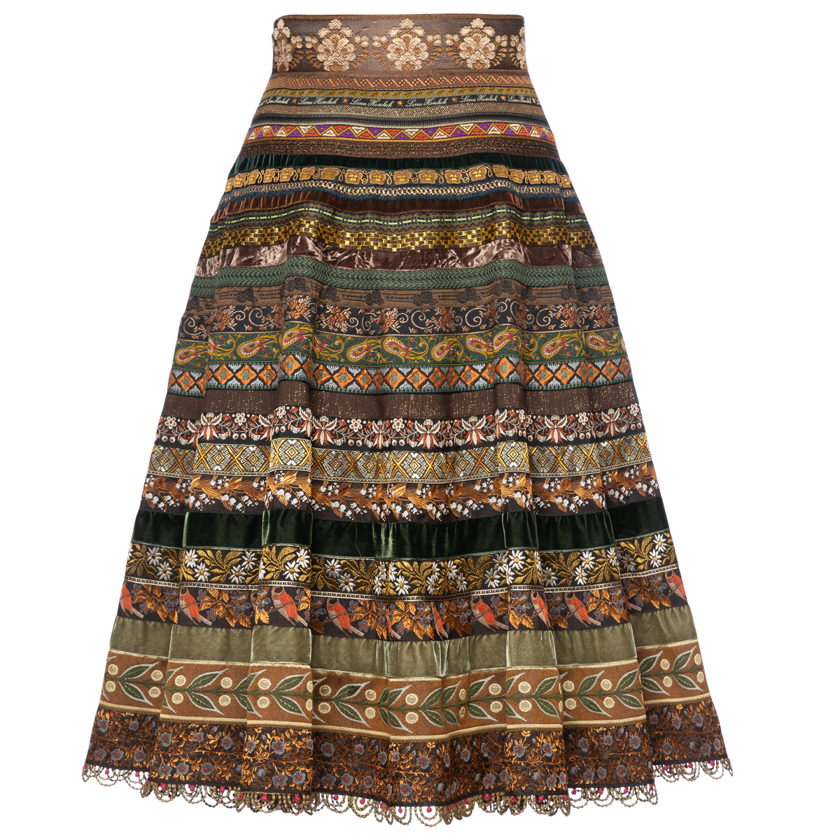 Swing Ribbon Skirt in autumn leaves