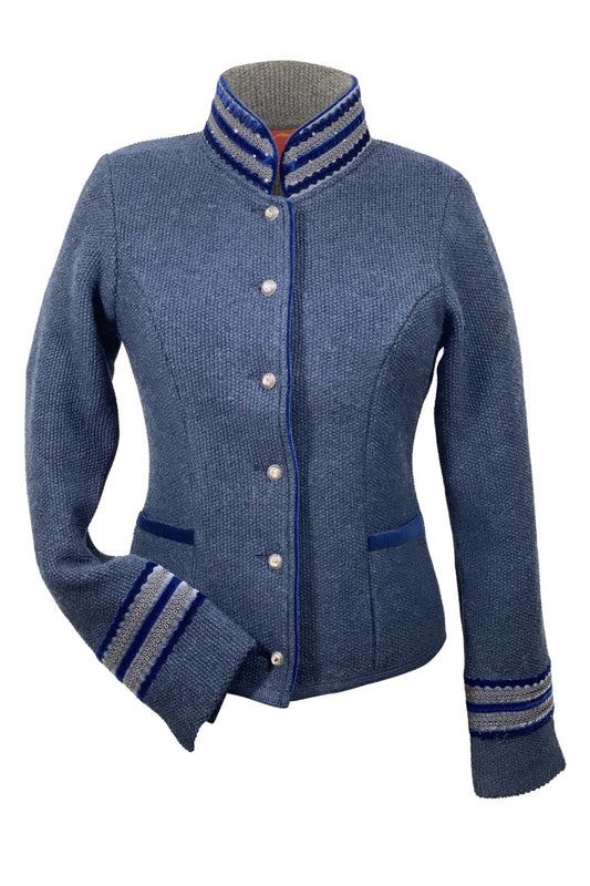 Litzlfelder Strickjacke Maria in blau