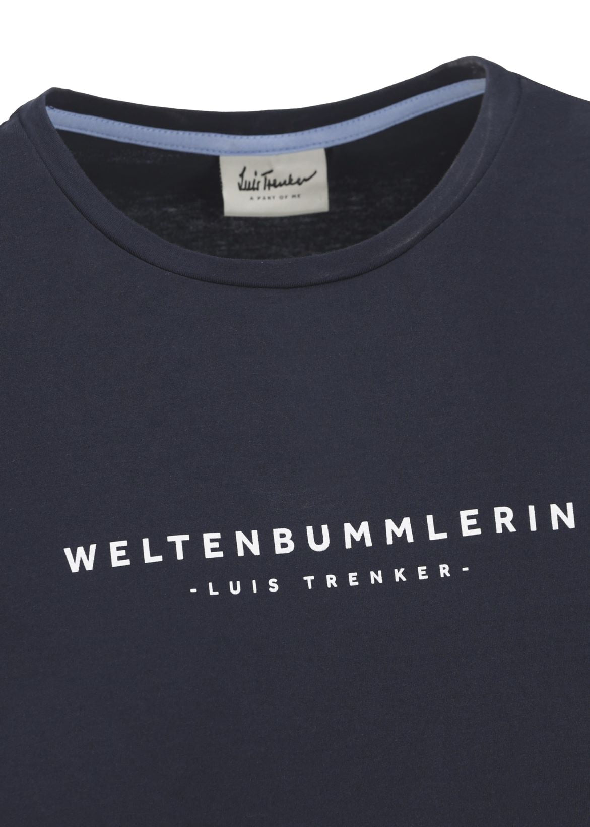 T-Shirt Weltenbummlerin in dunkelblau